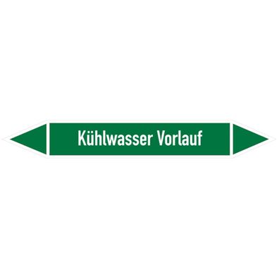 Rohrleitungsetikett, Kühlwasser Vorlauf