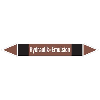 Rohrleitungsetikett, Hydraulik-Emulsion