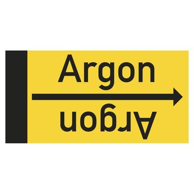 Rohrleitungsband Argon, DIN 2403, ab Ø 15mm, gelb/ schwarz, 33m/ Rolle
