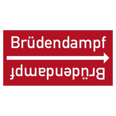 Rohrleitungsband Brüdendampf, DIN 2403, ab Ø 15mm, rot/ weiß, 33m/ Rolle