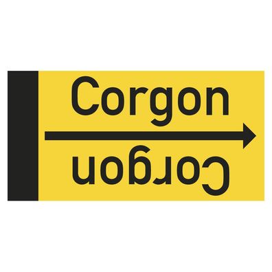 Rohrleitungsband Corgon, DIN 2403, ab Ø 15mm, gelb/ schwarz, 33m/ Rolle