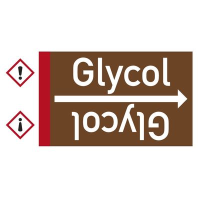 Rohrleitungsband Glycol, DIN 2403, ab Ø 15mm, braun/ weiß, 33m/ Rolle