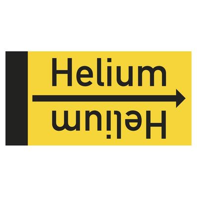 Rohrleitungsband Helium, DIN 2403, ab Ø 15mm, gelb/ schwarz, 33m/ Rolle