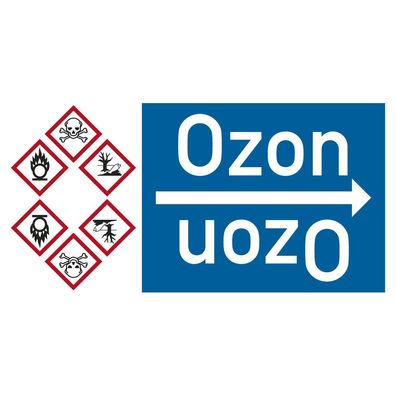 Rohrleitungsband Ozon, DIN 2403, ab Ø 15mm, blau/ weiß, 33m/ Rolle