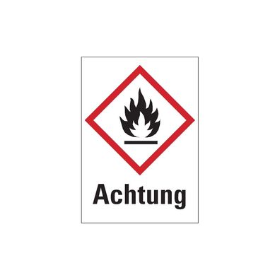 Gefahrstoffetiketten - Flamme (GHS 02), Folie selbstklebend 1 Stk.