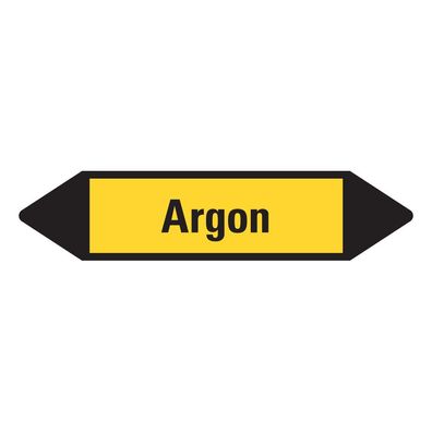 RKZ-Etikett Argon, gelb/ schwarz, ab Ø 90mm, 440x100mm, 2/ Bogen