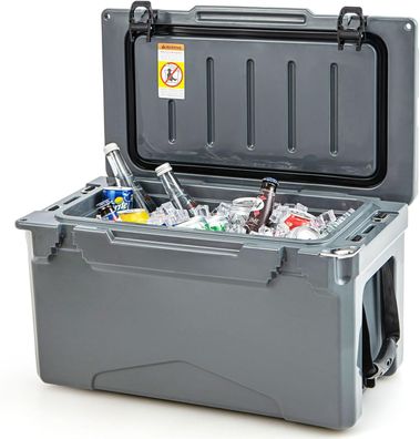 28L Isolierbox Kühlbox tragbar, Wärmebehälter mit Flaschenöffner und Getränkehalter