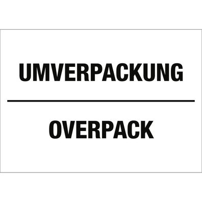 Aufkleber Umverpackung/ Overpack, Folie, 148x105 mm, 1000 Stück/ Rolle