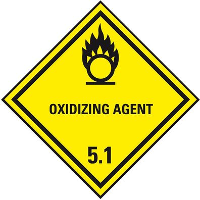 Verpackungskennz. Klasse 5.1, Oxidizing Agent, Folie, seewasserb.