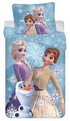Disney Frozen Kinder Bettwäsche Anna Elsa und Schneemann Olaf Magie Zauber Schne