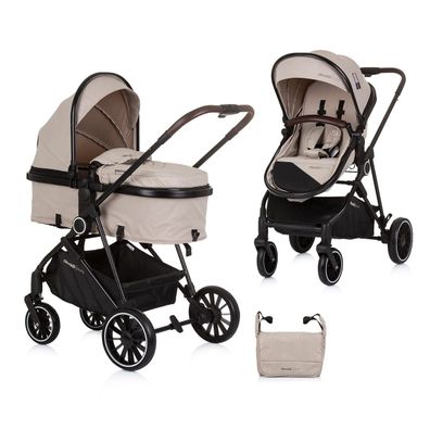 Chipolino Kinderwagen Aura 2 in 1 umbaubar Wickeltasche Sitz umkehrbar bis 22 kg