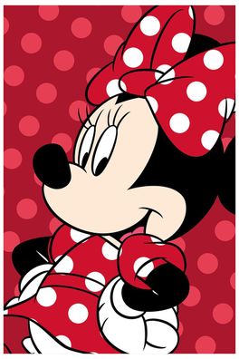 Fleecedecke Disney Home Minnie Mouse Kuscheldecke Flauschdecke rot mit Punkten 1