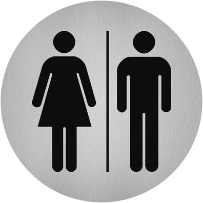 Piktogramm WC Damen/ Herren (rund), Symbolschild