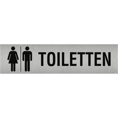 Piktogramm Toiletten mit Symbol Damen/ Herren (rechteckig), Kombischild