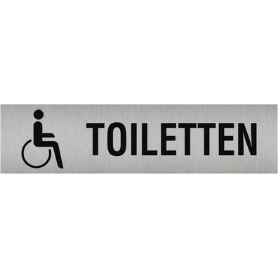 Piktogramm Toiletten mit Symbol Behinderte/ barrierefrei (rechteckig)