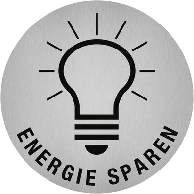 Piktogramm Energie SPAREN (rund), Kombischild