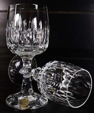 2x altes Schott Zwiesel Bleikristall Süßweinglas Tango 13 cm Tropfenschliff #W