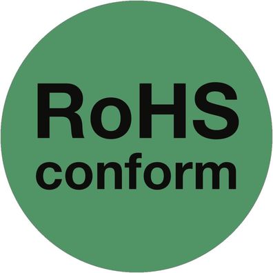 RoHS-Kennzeichen "RoHS conform", Textschild