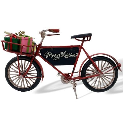 Fahrrad Weihnachten Dekoration Metall Nostalgie 24cm Antik-Stil Geschenke