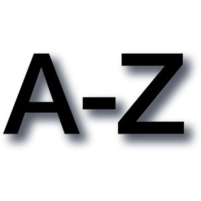 Magnetbuchstaben, A - Z - 1 Set = 26 Stk. - 50 mm