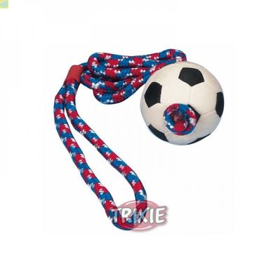 Trixie Fußball am Seil, Moosgummi 6 cm 1,00 m