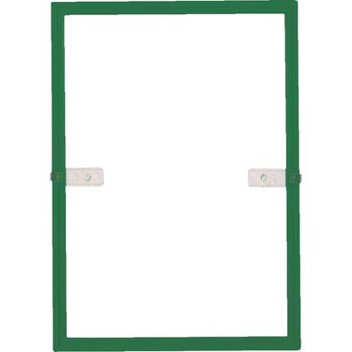 PVCrahmen, grün, für laminierte A4 Formate, mit Befestigungsmaterial