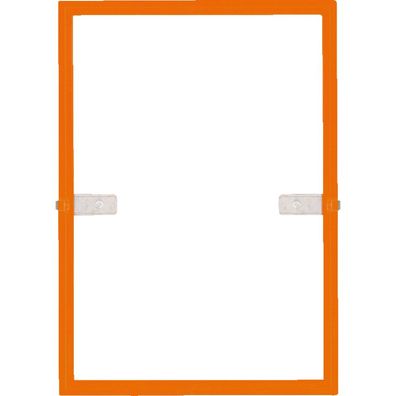 PVCrahmen, orange, für laminierte A4 Formate, mit Befestigungsmaterial