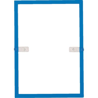 PVCrahmen, blau, für laminierte A4 Formate, mit Befestigungsmaterial