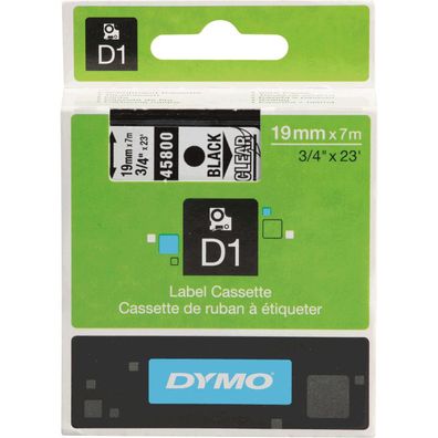 DYMO-Schriftbandkassette, Schrift: schw, Grund: transparent, 7m