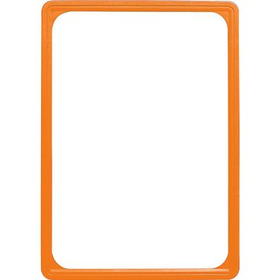 Rahmen, orange, PVC, A4, Lieferung inklusive Halter zur Wandmontage