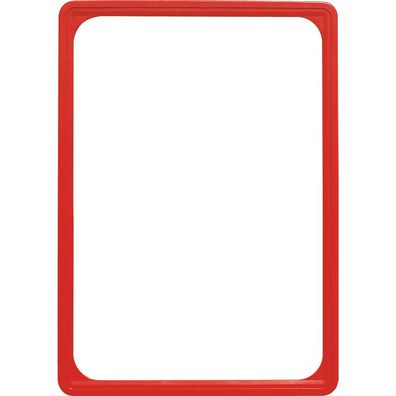 Rahmen, rot, PVC, DIN A4, Lieferung inklusive Halter zur Wandmontage
