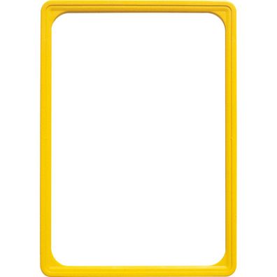 Rahmen, gelb, PVC, DIN A4, Lieferung inklusive Halter zur Wandmontage