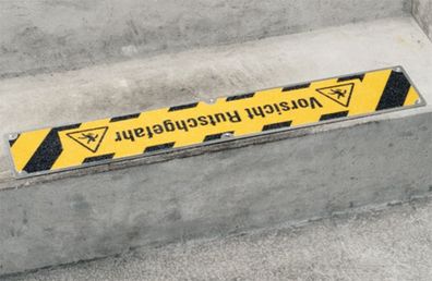 Antirutschplatte/ Treppenkante, Safety-Stair "Vorsicht Stufe"