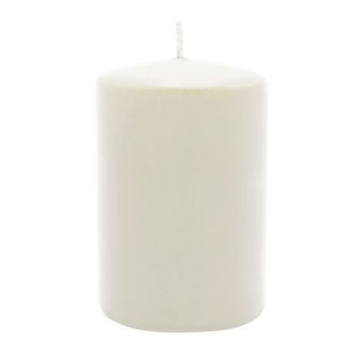 Stumpenkerze aus Paraffin, Wollweiß, WENZEL, 80/60 mm, Brenndauer ca. 27h, selbstverl