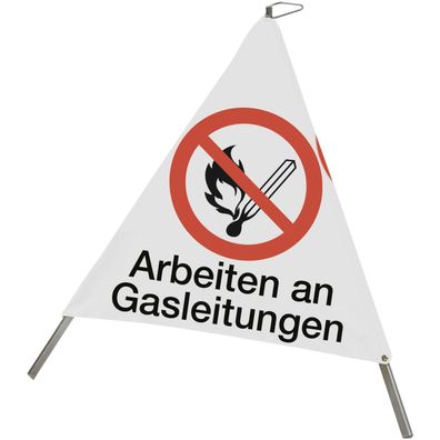 Faltsignal mit Symbol "Feuer, offenes Licht und Rauchen verboten"