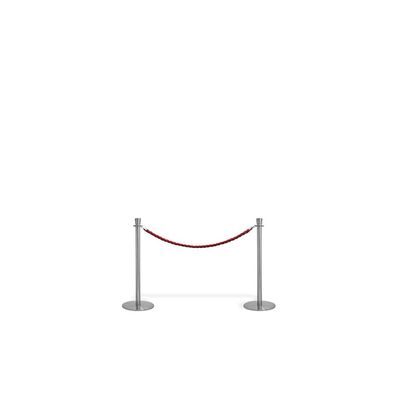 Crowd Control System, 2 poles with red rope