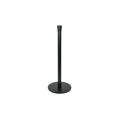 Crowd control stand with top for rope - Black