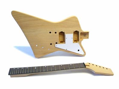 E-Gitarren Bausatz / Guitar DIY Kit ML-Factory® Explorer-Style Mahagoni