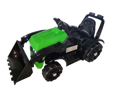 Kinder Elektroauto Traktor mit Schauffel LED + FB + MP3