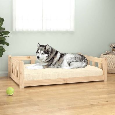 Hundebett 105,5x75,5x28 cm Massivholz Kiefer