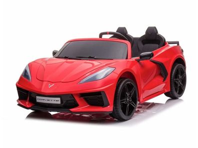 Kinder Elektroauto Corvette 12v, 2-Sitzer, zwei Motoren + LED + Audio rot