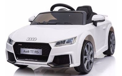Kinder Elektroauto Audi TT RS weiss, LED, zwei Motoren, MP3, FB