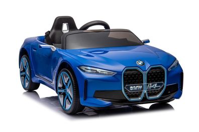Kinder Elektroauto BMW i 4 4x4 LED + Audio + FB blau