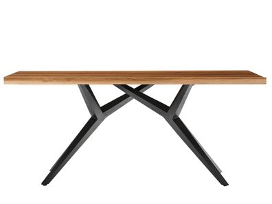 Tisch Tables & Co. Teak und Metall 200 x 100 x 73 cm Schwarz