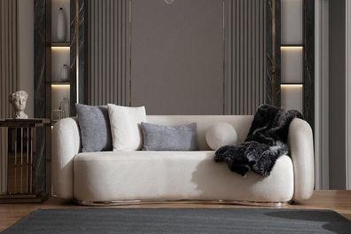 Wohnzimmer Sofa 3 Sitzer Designer Couch Polster Sofas Stoff Textil Neu