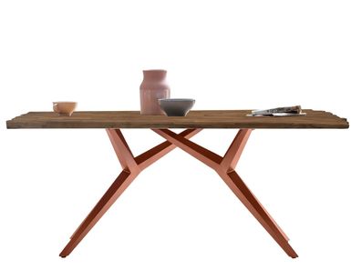 Tisch Tables & Co. Teak und Metall 220 x 100 x 73,5 cm Braun