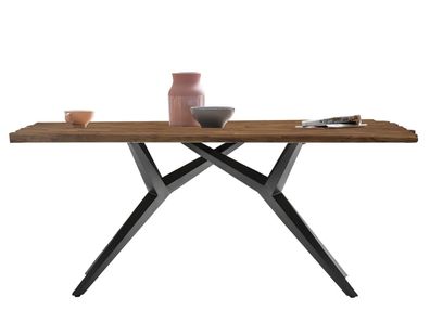 Tisch Tables & Co. Teak und Metall 160 x 90 x 73,5 cm Schwarz