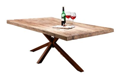 Tisch Tables & Co. 220 x 100 x 76 cm Teak und Metall Braun