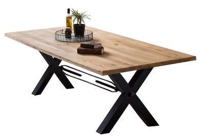 Tisch Tables & Co. 240 x 100 x 76 cm X-Gestell Schwarz