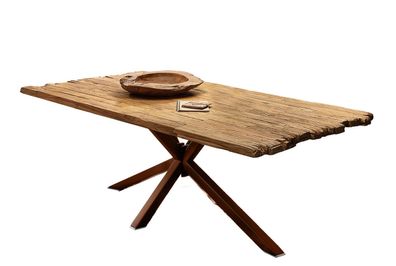 Tisch Tables & Co. 220 x 100 x 79 cm Teak und Metall Braun